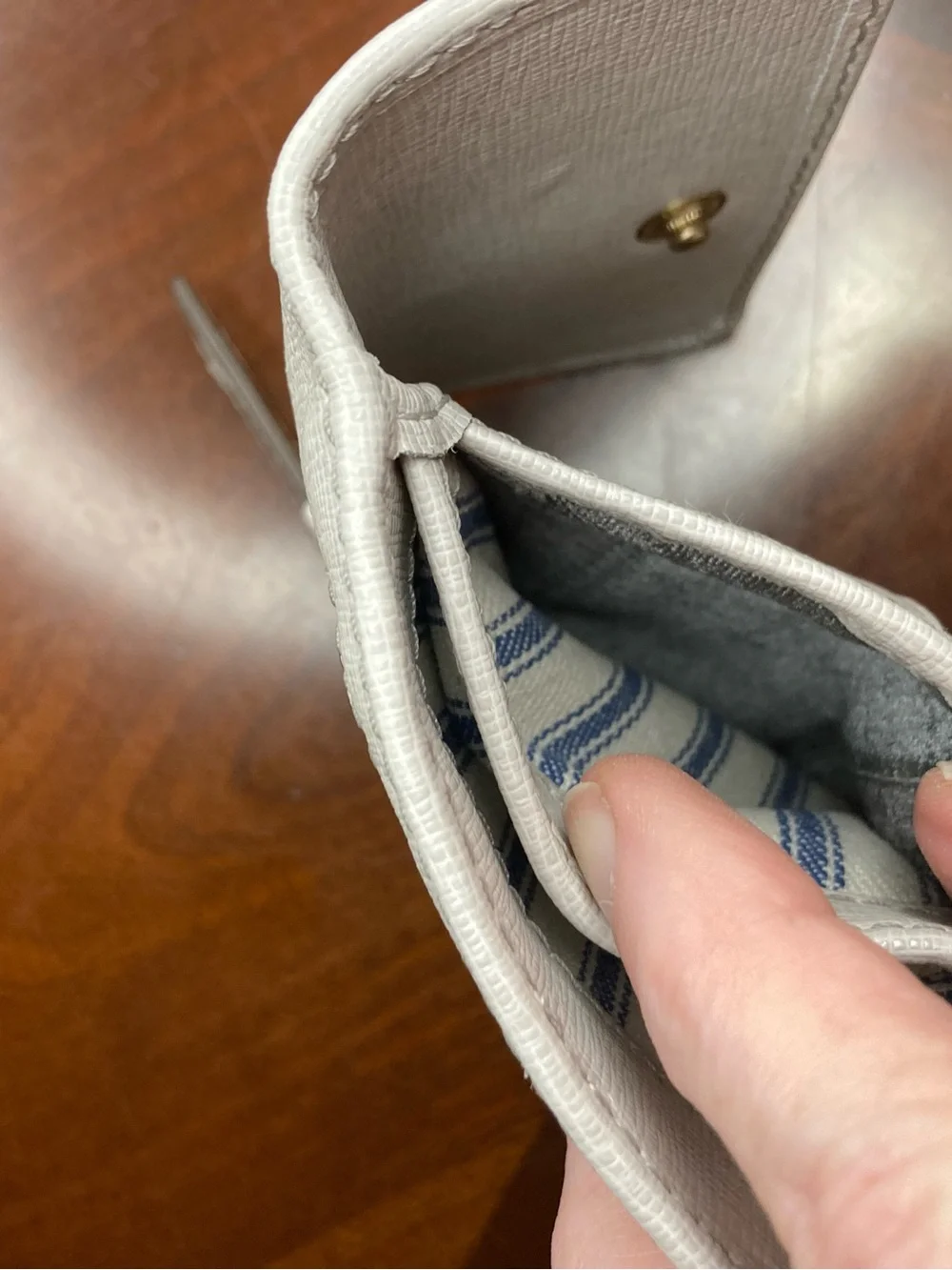 Dooney & Bourke Italian Saffiano Small Flap Wallet Smoke Gray W2SAF1106